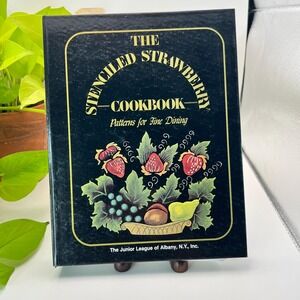 The Stenciled Strawberry Cookbook Vintage Junior League Albany NY Spiral Bound